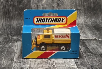 Stary Matchbox Unimog MiB 1983 bluebox | KateCars
