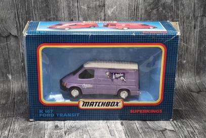 Matchbox Super Kings K-167 Ford Transit Milka | Unikatowy Model Vintage – oryginalny, kompletny | KateCars